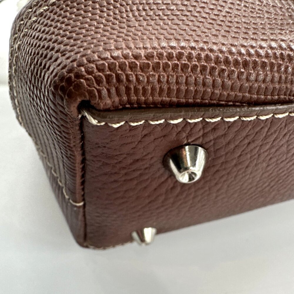 Maxx New York Handbag Brown Leather Lizard Embossed Shoulder Dust Bag Buckle NEW - Picture 12 of 15